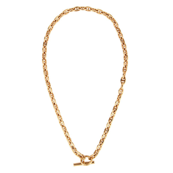 Hermes Chaine d'Ancre Rose Gold Necklace 0000906