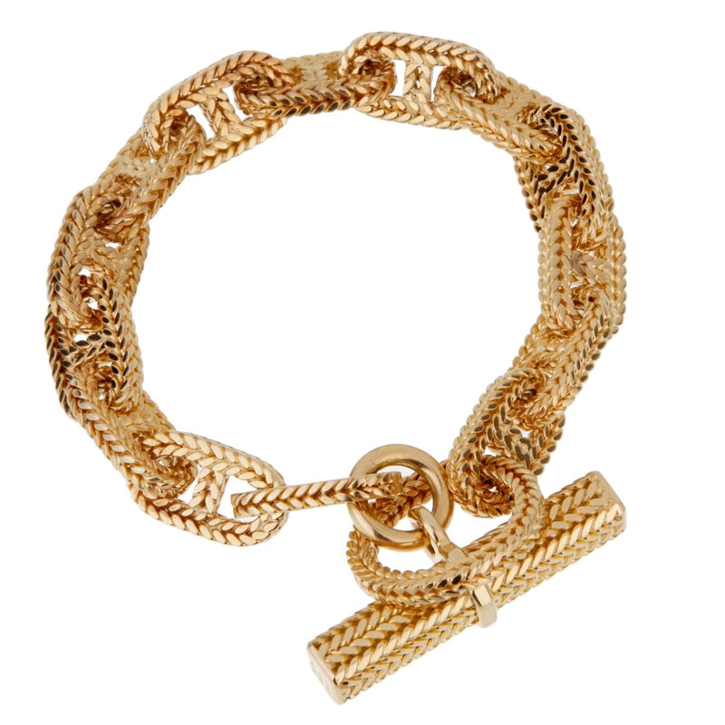 Hermes Chaine D'Ancre Yellow Gold Bracelet 0001549