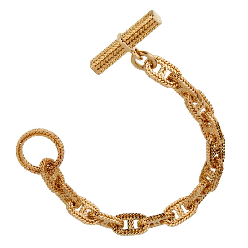 Hermes Chaine D'Ancre Yellow Gold Bracelet 0001549