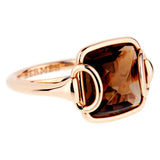 Hermes Deux Anneaux Smoky Quartz Rose Gold Ring 0000924