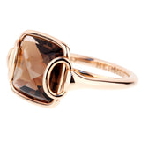 Hermes Deux Anneaux Smoky Quartz Rose Gold Ring 0000924