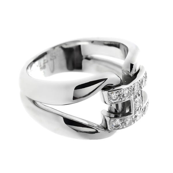 Hermes Diamond H White Gold Ring HRM10003