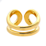 Hermes Diamond H Yellow Gold Ring 0000355