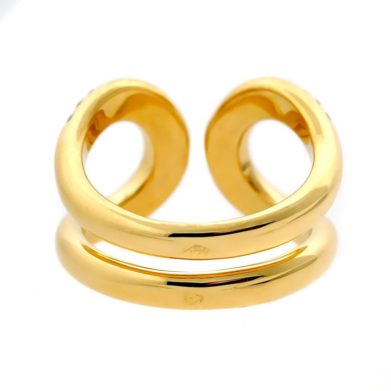 Hermes Diamond H 18k Yellow Gold Cocktail Ring – Opulent