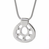 Hermes Diamond Pendant White Gold Necklace 0000614