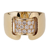 Hermes Diamond Yellow Gold Cocktail Ring 0001075