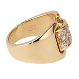 Hermes Diamond Yellow Gold Cocktail Ring 0001075