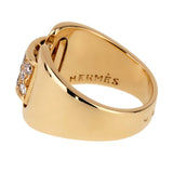 Hermes Diamond Yellow Gold Cocktail Ring 0001075