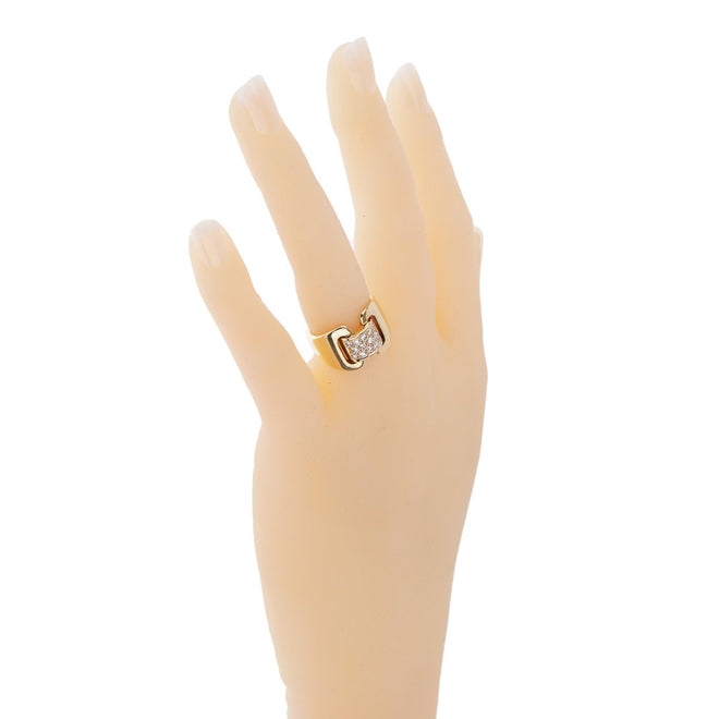 Hermes Diamond Yellow Gold Cocktail Ring 0001075