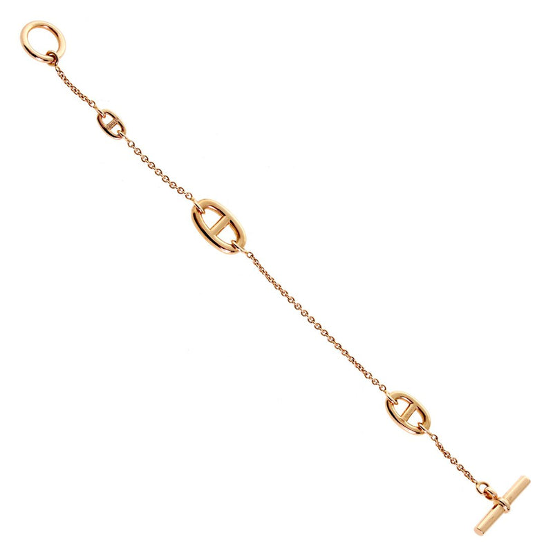 Hermes Farandole Rose Gold Chain Bracelet 0003308