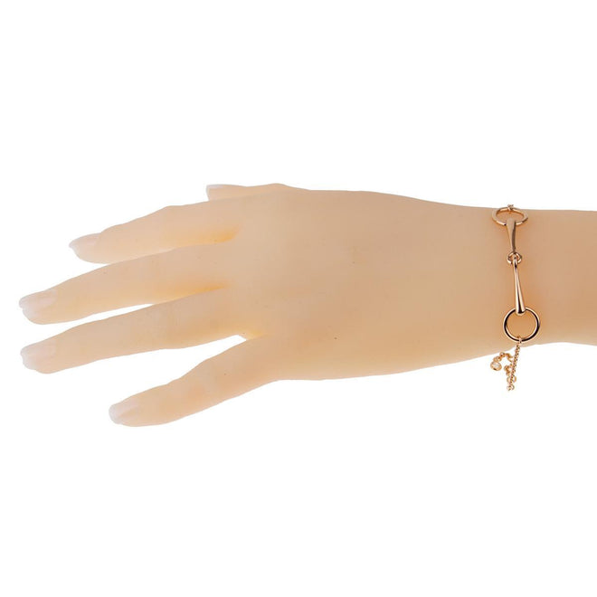 Hermes Filet d'Or Rose Gold Diamond Bracelet 0000336