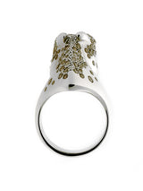Hermes Galop Horse Diamond Silver Ring 0000274