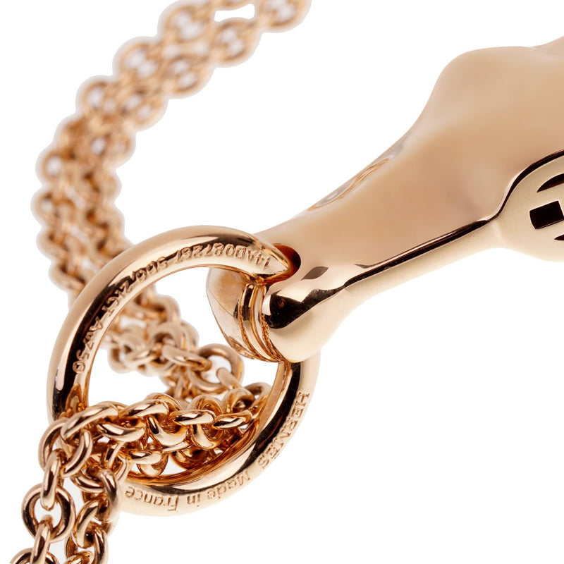 Hermes Galop Rose Gold Diamond Necklace 0002003