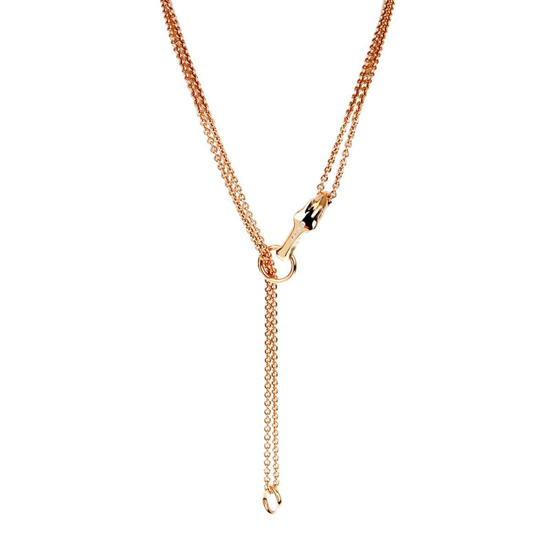 Hermes Galop Rose Gold Diamond Necklace 0002003