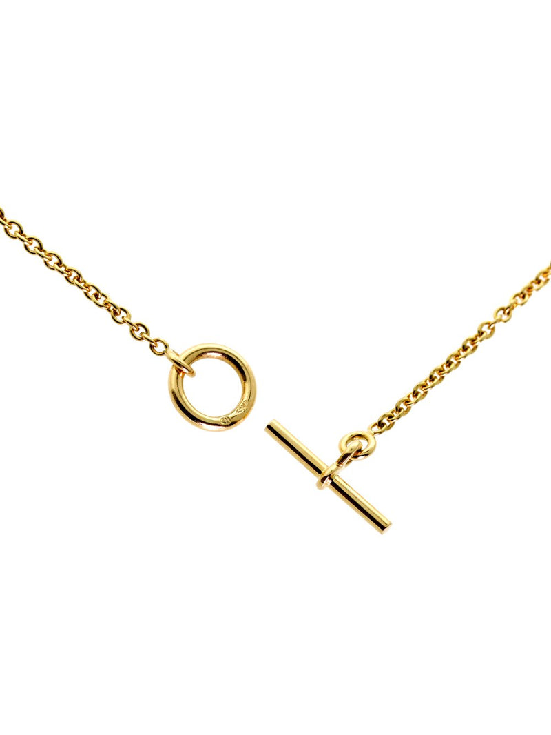 Hermes Gold Diamond Clous De Selle Necklace HRM10005