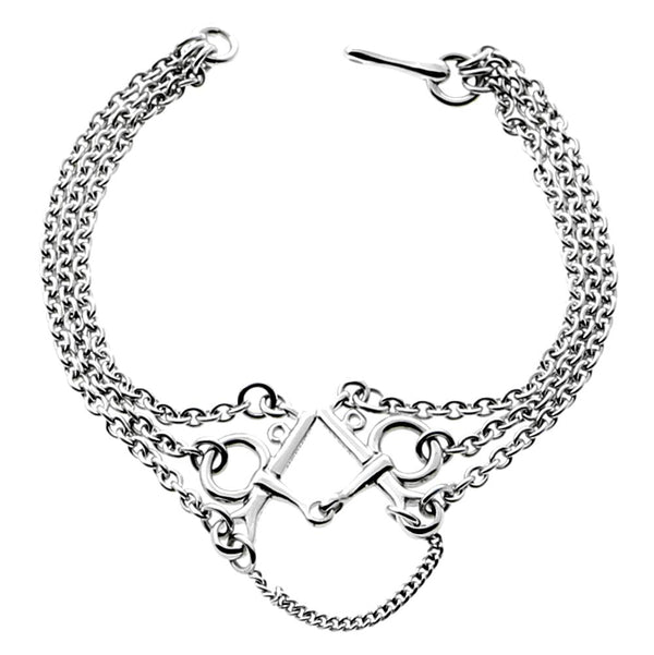 Hermes H Gold Chain Link Bracelet 0000344