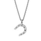 Hermes Horseshoe White Gold Diamond  Necklace 0001265