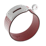 Hermes Kelly Diamond Alligator Leather Bracelet 0000883