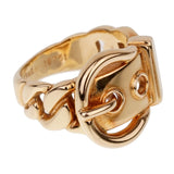 Hermes Paris Belt Buckle Yellow Gold Ring 0001860
