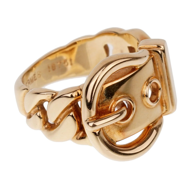 Hermes Paris Belt Buckle Yellow Gold Ring 0001860