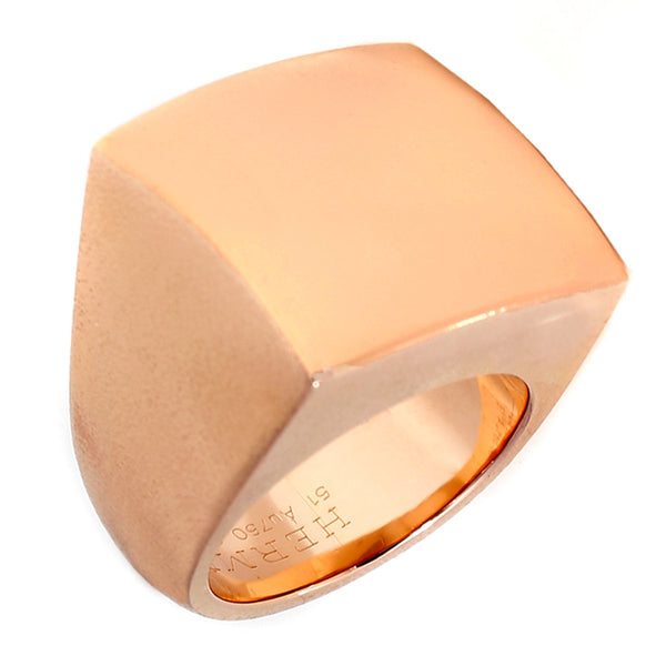 Hermes Rose Gold Square Ring 0000340