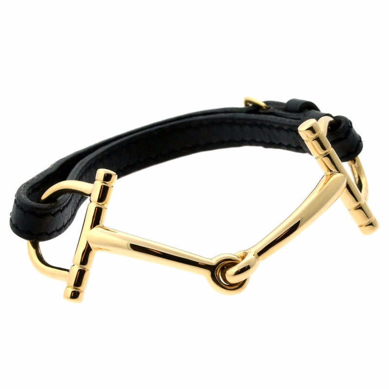 Hermes Stirrup Yellow Gold Bracelet HRM4680