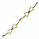 Hermes Vintage Stirrup Gold Bracelet 0000543-1