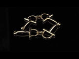 Hermes Vintage Stirrup Gold Bracelet 0000543-1