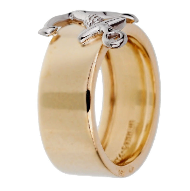 Hermes Yellow Gold Anchor Band Ring 0001858