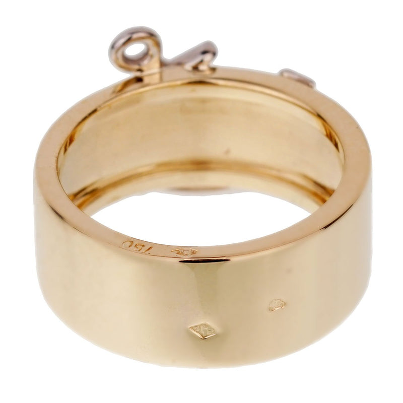 Hermes 18k Yellow Gold Anchor Band Ring Sz 5 – Opulent Jewelers