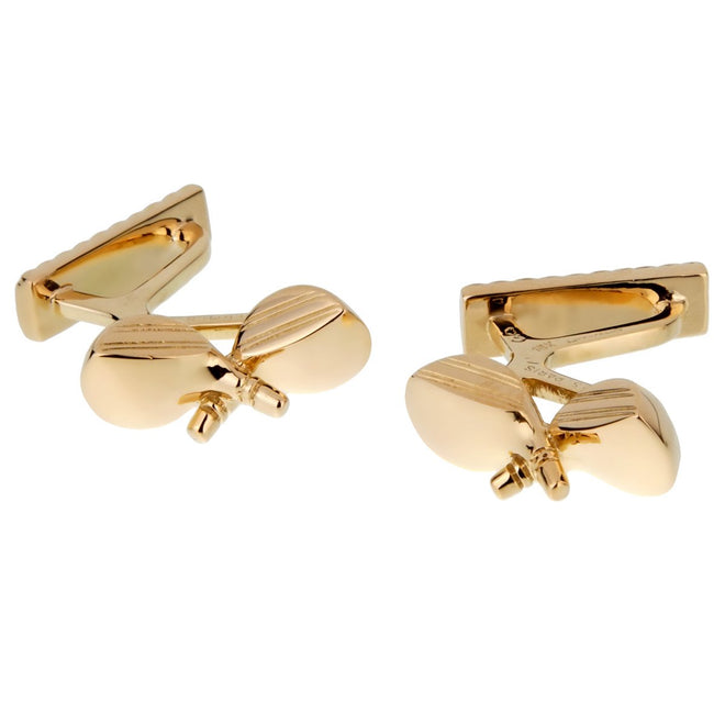 Hermes Yellow Gold Golf Club Cufflinks 0001286