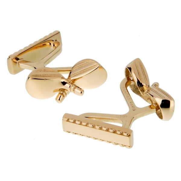 Hermes Yellow Gold Golf Club Cufflinks 0001286