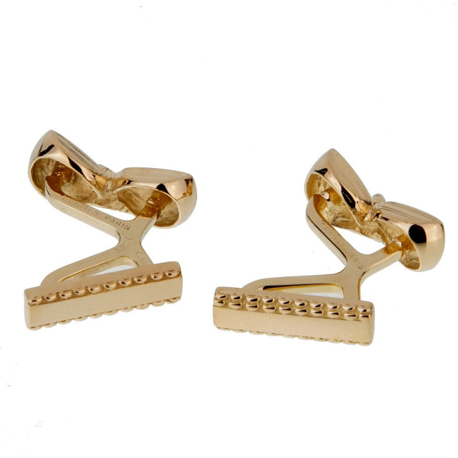 Hermes Yellow Gold Golf Club Cufflinks 0001286