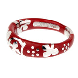 La Nouvelle Bague Red Enamel White Gold Diamond Ring 0000935