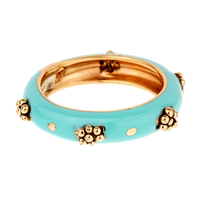 La Nouvelle Bague Turquoise Enamel Rose Gold Ring 0000933