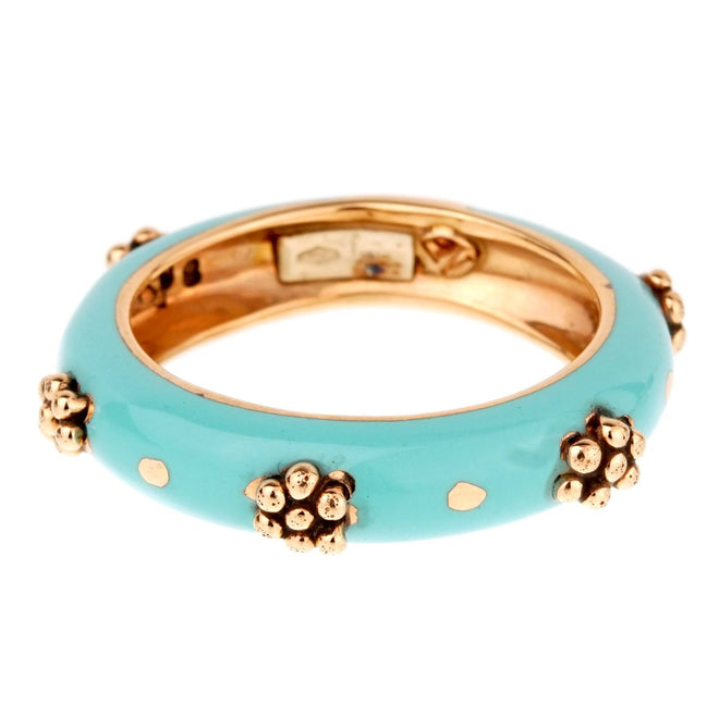 La Nouvelle Bague Turquoise Enamel Rose Gold Ring 0000933