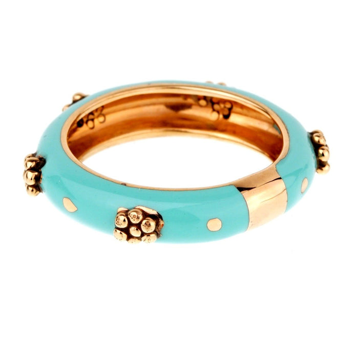 La Nouvelle Bague Turquoise Enamel Rose Gold Ring 0000933