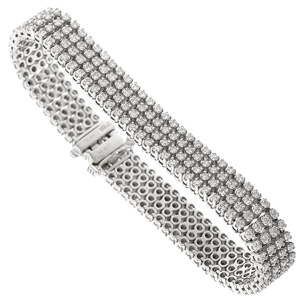 Ladies 7ct Diamond White Gold Tennis Bracelet 0003395