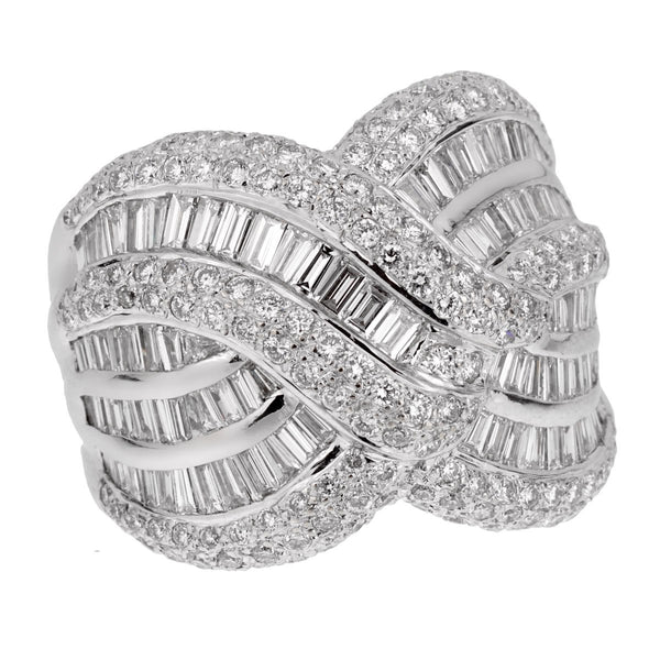 Ladies White Gold Diamond Cocktail Ring 0001972