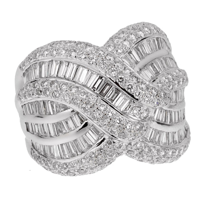 Ladies White Gold Diamond Cocktail Ring 0001972