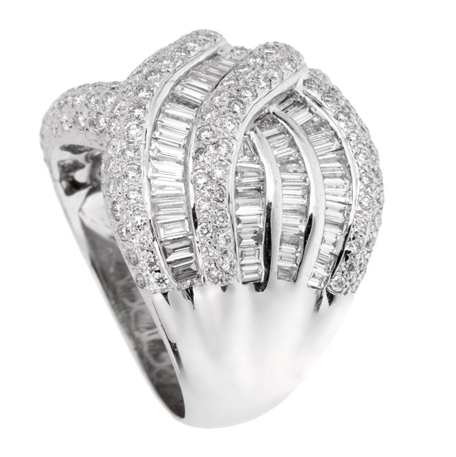 Ladies White Gold Diamond Cocktail Ring 0001972