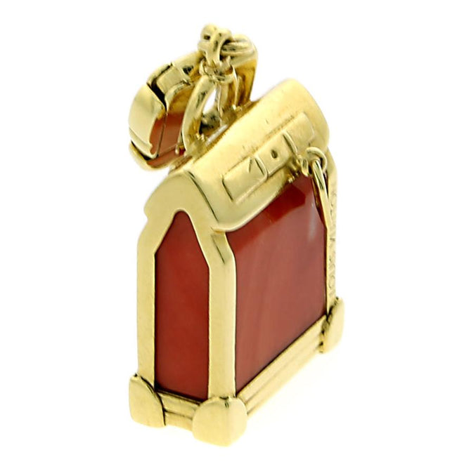 Louis Vuitton Coral Steamer Gold Charm Pendant 0000195