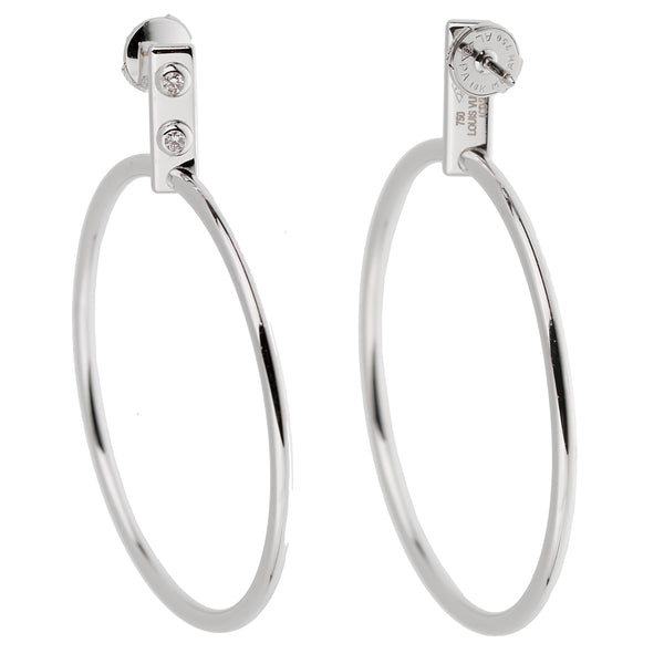 Louis Vuitton Diamond White Gold Earrings