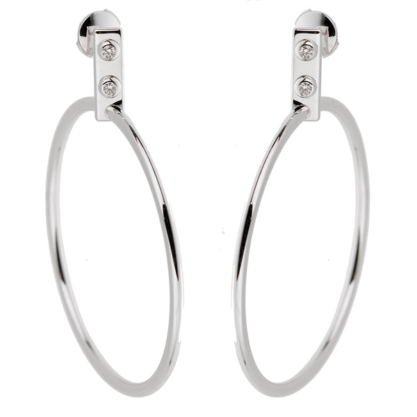 Louis Vuitton Diamond White Gold Earrings