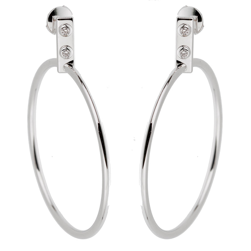 Louis Vuitton Diamond White Gold Earrings
