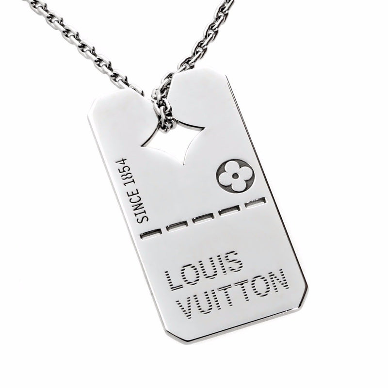 Vintage Louis Vuitton Dog Tag Necklace