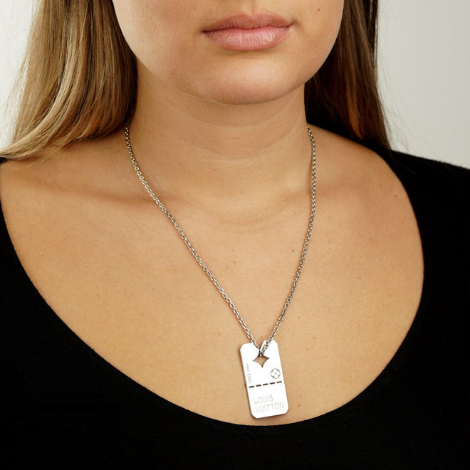 lv bag tag necklace