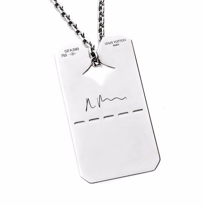 mens louis vuitton dog tag necklace