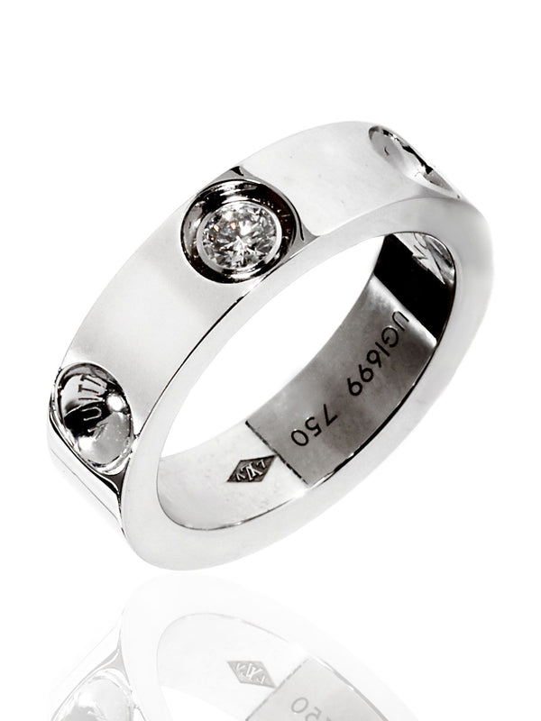 Louis Vuitton Empreinte Diamond Ring 18k White Gold LSV3927