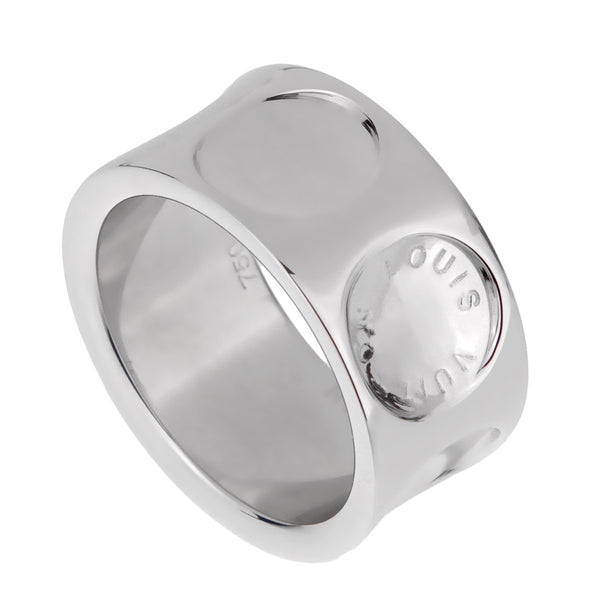 Louis Vuitton Empreinte White Gold Band Ring 0001765